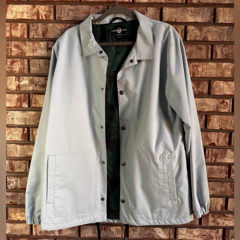 Airblaster Bruiser Shell Jacket Waterproof Light Blue Gray Size Large